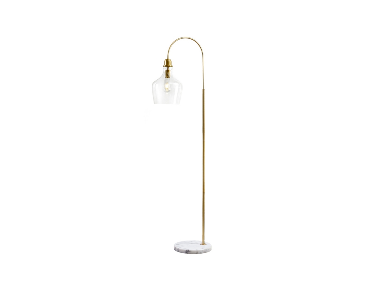 Robert Arched Floor Lamp with Marble Base Ashley