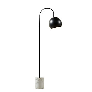 Hampton Hill Black Mid Century Modern Black Floor Lamp, , large
