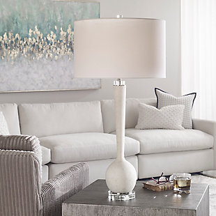 Uttermost Kently White Marble Table Lamp, , rollover