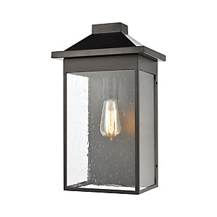 Bianca Lamplighter 1-Light Sconce in Matte Black with Seedy Glass, , rollover