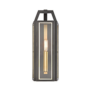 Bianca 1-Light Sconce in Charcoal with Clear Glass, , rollover