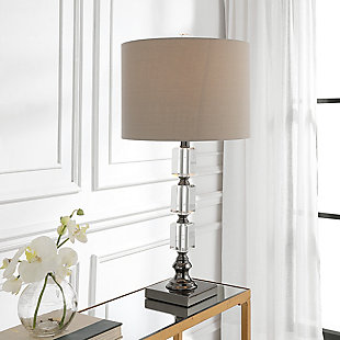 Uttermost Stacked Crystal Table Lamp, , rollover