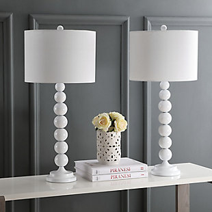 Safavieh Stacked Ball Table Lamp (Set of 2), White, rollover