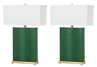 Safavieh Table Lamp (Set of 2), Dark Green, large