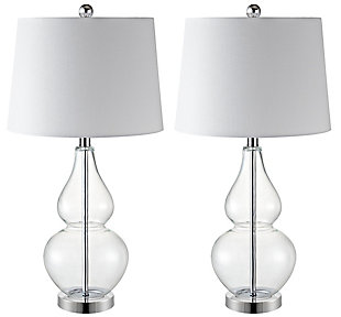 Safavieh Table Lamp (Set of 2), Clear/Chrome, large