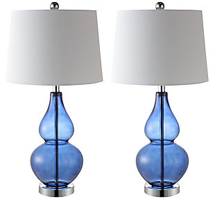 Safavieh Table Lamp (Set of 2), Blue/Chrome, large