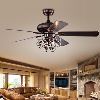 Safavieh Sensa Ceiling Light Fan, Rustic Bronze