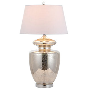 JONATHAN Y Hughes 31" Glass LED Table Lamp, Mercury Glass, , large