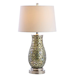 JONATHAN Y Douglas 28" Mosaic LED Table Lamp, Green, , large