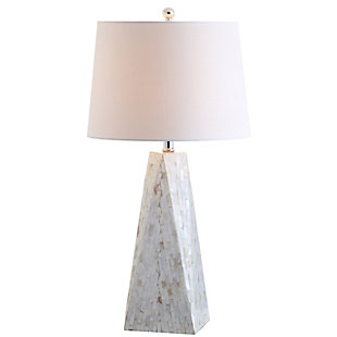 JONATHAN Y Naeva 28" Seashell LED Table Lamp, Pearl, , large