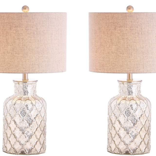 Jonathan Y Alvord LED Glass Table Lamp (Set of 2)