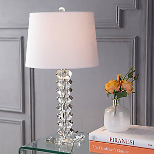 JONATHAN Y Julia 25.5" Crystal LED Table Lamp, Clear, , rollover