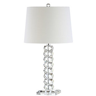 JONATHAN Y Julia 25.5" Crystal LED Table Lamp, Clear, , large