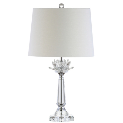 JONATHAN Y Day 24.5" Crystal LED Table Lamp, Clear, , large