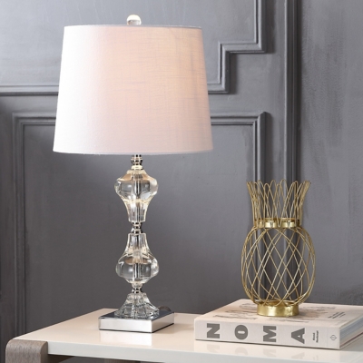 JONATHAN Y Chloe 26" Crystal LED Table Lamp, Clear, , rollover