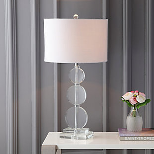 JONATHAN Y Paisley 29.5" Crystal LED Table Lamp, Clear, , rollover