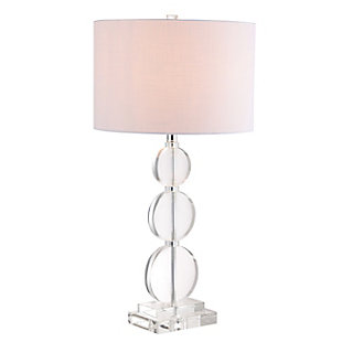 JONATHAN Y Paisley 29.5" Crystal LED Table Lamp, Clear, , large