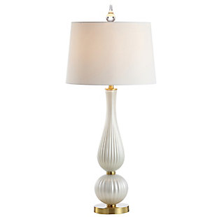 JONATHAN Y Gillian 33.7" Glass LED Table Lamp, White, , large