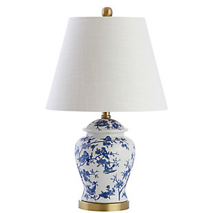 JONATHAN Y Penelope 22" Chinoiserie LED Table Lamp, Blue/White, Blue/White, large
