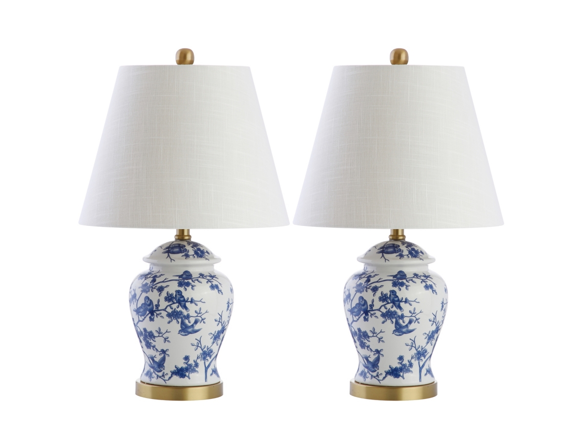 Blue and white chinoiserie lamp hotsell