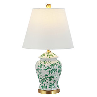 JONATHAN Y Penelope 22" Chinoiserie Classic LED Table Lamp, Green/White, Navy/White, large