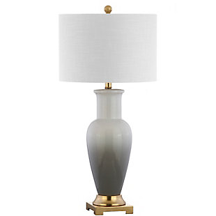 JONATHAN Y Dip Dye 31.5" Ceramic LED Table Lamp, White/Gray, Navy/Gold/White, large
