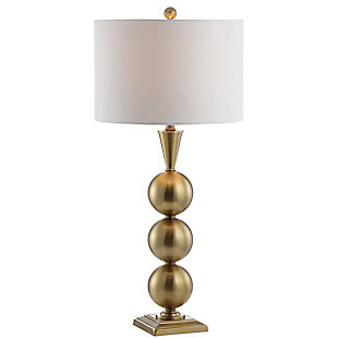 JONATHAN Y Mackenzie 33" Metal LED Table Lamp, Brass, , large