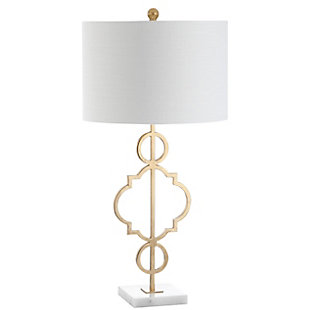 JONATHAN Y July 31" Metal LED Table Lamp, Gold Leaf, , large