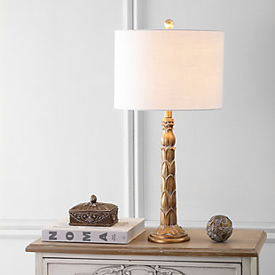 JONATHAN Y Blanche 28.7" Resin LED Table Lamp, Antique Gold, , rollover