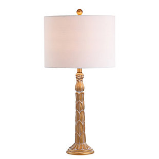 JONATHAN Y Blanche 28.7" Resin LED Table Lamp, Antique Gold, , large