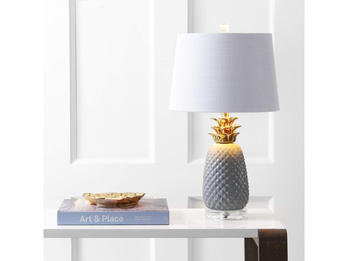 Jonathan Y Pineapple Ceramic LED Table Lamp Ashley