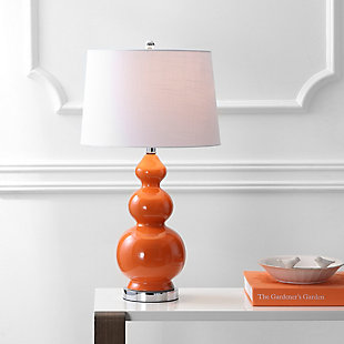 JONATHAN Y Bowen 27.5" Ceramic LED Table Lamp, Coral, , rollover