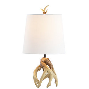 JONATHAN Y Vermont 19" Antler Resin LED Table Lamp, Natural, , large