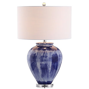 JONATHAN Y Wayland 26" Ceramic LED Table Lamp, Seaside Blue, , large