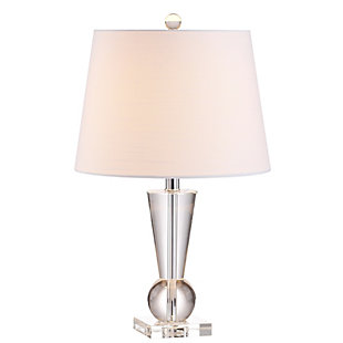JONATHAN Y Wynne 22" Crystal LED Table Lamp, Clear, , large