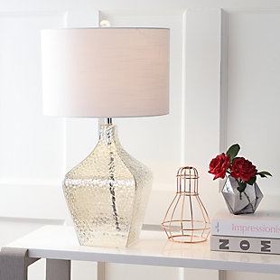 JONATHAN Y Jane 26" Glass LED Table Lamp, Clear, , rollover