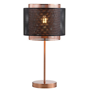 JONATHAN Y Tribeca 19.7" Metal LED Table Lamp, Copper/Black, , large