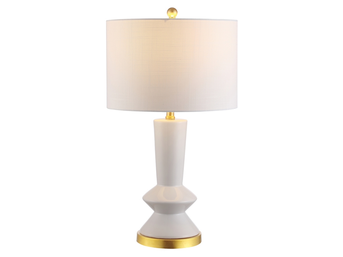 Jonathan Y Ziggy Ceramic/Iron Contemporary Glam LED Table