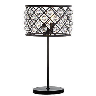 JONATHAN Y Gabrielle 22.5" Metal/Crystal LED Table Lamp, Oil Rubbed Bronze, , large