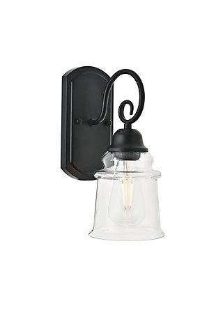 Spire 1 Light Black Wall Sconce, , large