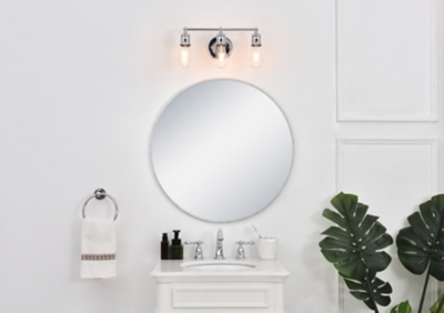 Serif 3 Light Chrome Wall Sconce, Chrome, rollover