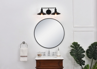 Etude 2 Light Black Wall Sconce, Black, rollover