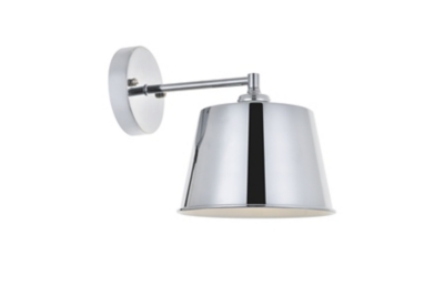 Nota 1 Light Chrome Wall Sconce, Chrome, large