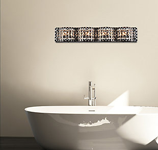 Ollie 4 Light Bath Sconce In Black With Clear Crystals, Black/Clear, rollover