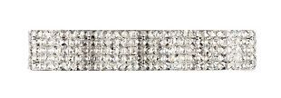 Ollie 4 Light Chrome And Clear Crystals Wall Sconce, Chrome/Clear, large