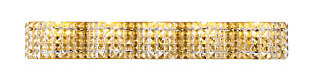 Ollie 5 Light Brass And Clear Crystals Wall Sconce, Brass/Clear, large