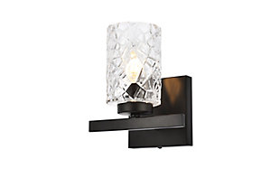 In all of its auspicious glory, the Cassie Collection wall sconce will shine its felicitous light for you. As the light passes through the shade, it dances around with the shadows and puts a spotlight in your room. Whether it's in your entryway or bathroom, this wall lamp will surely please you and your guests. Made of glass and metal | Ideal for lighting the bathroom, hallway, and entryway | Easily mounted on the wall | Dimmable | Uses E12 bulb (sold separately) | No assembly required | Imported