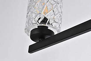 In all of its auspicious glory, the Cassie Collection wall sconce will shine its felicitous light for you. As the light passes through the shade, it dances around with the shadows and puts a spotlight in your room. Whether it's in your entryway or bathroom, this wall lamp will surely please you and your guests. Made of glass and metal | Ideal for lighting the bathroom, hallway, and entryway | Easily mounted on the wall | Dimmable | Uses five E12 bulbs (sold separately) | No assembly required | Imported