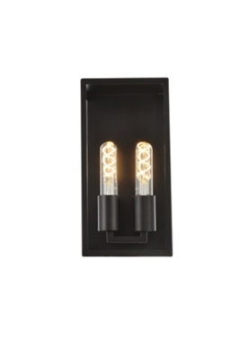 Voir 2 Lights Wall Sconce In Black, Black, large