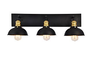 Anders Collection Wall Sconce D7.1 H8.3 Lt:1 Black And Brass Finish, , large